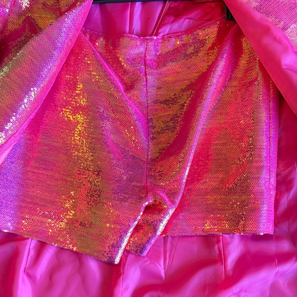 Vibrant Pink Sequin Blazer - Picture 2 of 3